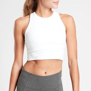 NWT Athleta White Conscious Crop Sports Bra